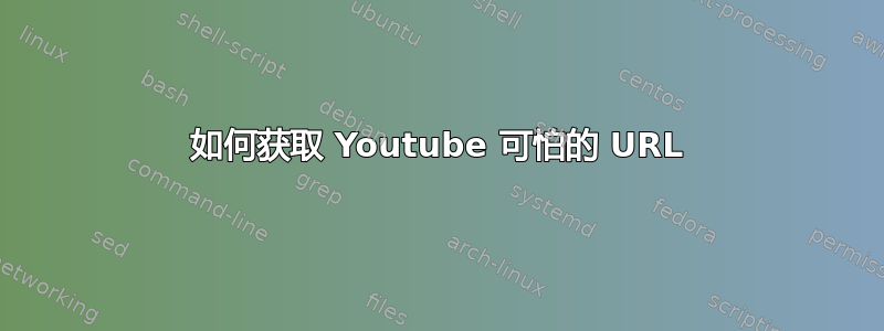 如何获取 Youtube 可怕的 URL