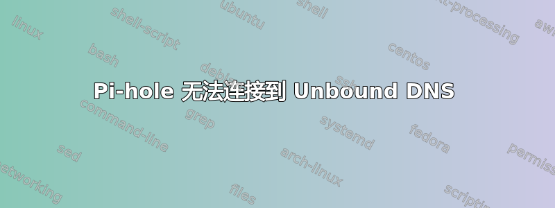 Pi-hole 无法连接到 Unbound DNS