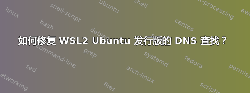 如何修复 WSL2 Ubuntu 发行版的 DNS 查找？