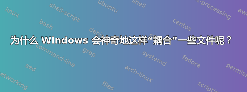 为什么 Windows 会神奇地这样“耦合”一些文件呢？