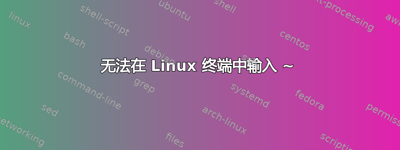 无法在 Linux 终端中输入 ~