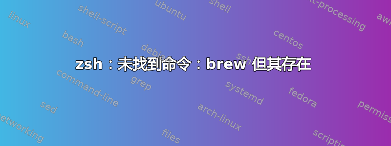 zsh：未找到命令：brew 但其存在