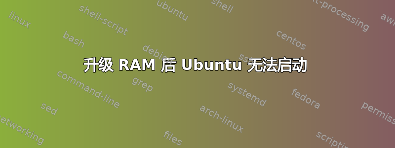 升级 RAM 后 Ubuntu 无法启动