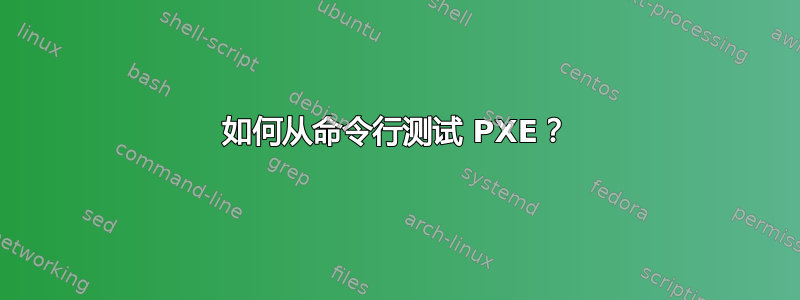 如何从命令行测试 PXE？