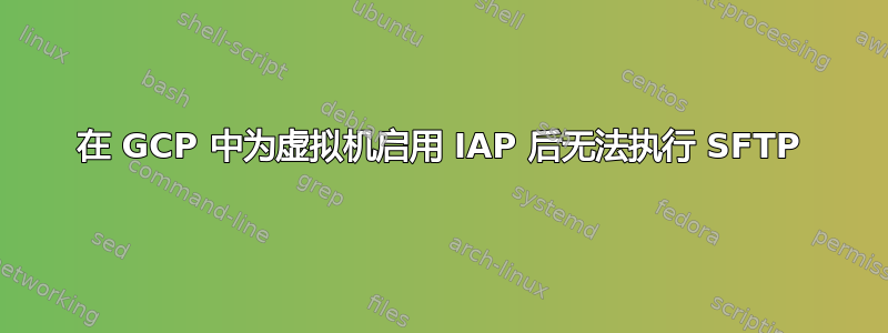 在 GCP 中为虚拟机启用 IAP 后无法执行 SFTP