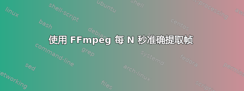 使用 FFmpeg 每 N 秒准确提取帧