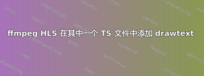 ffmpeg HLS 在其中一个 TS 文件中添加 drawtext