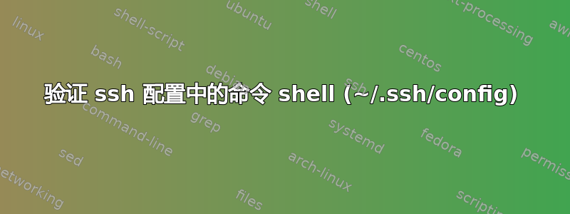 验证 ssh 配置中的命令 shell (~/.ssh/config)