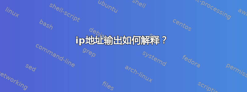 ip地址输出如何解释？