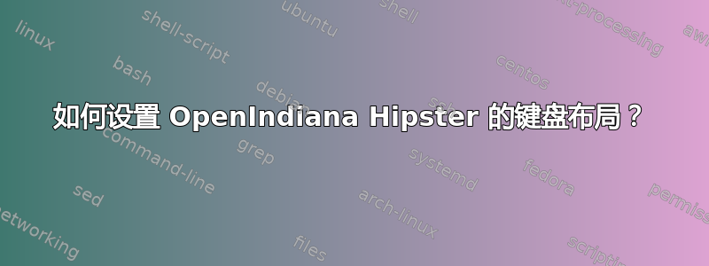 如何设置 OpenIndiana Hipster 的键盘布局？