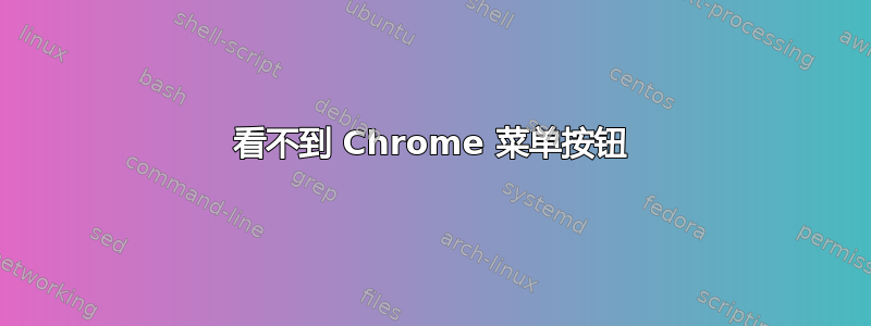 看不到 Chrome 菜单按钮