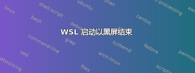 WSL 启动以黑屏结束