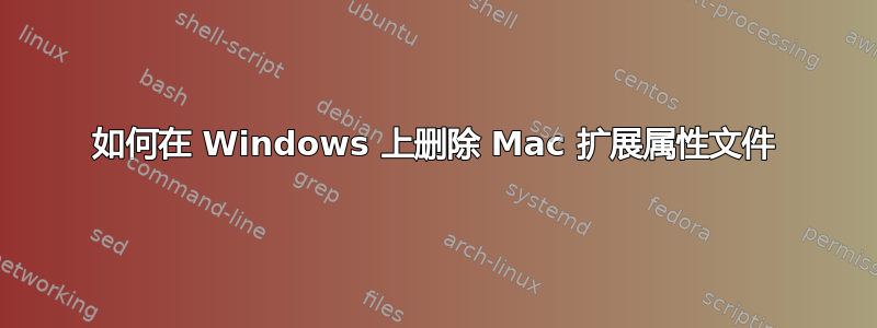 如何在 Windows 上删除 Mac 扩展属性文件