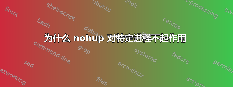 为什么 nohup 对特定进程不起作用