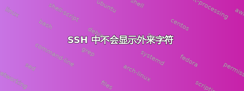 SSH 中不会显示外来字符