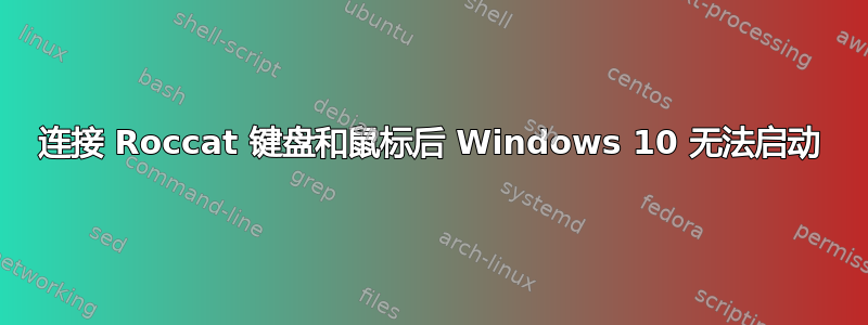 连接 Roccat 键盘和鼠标后 Windows 10 无法启动