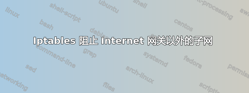 Iptables 阻止 Internet 网关以外的子网