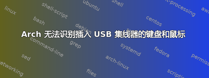 Arch 无法识别插入 USB 集线器的键盘和鼠标