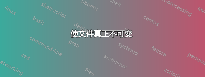 使文件真正不可变