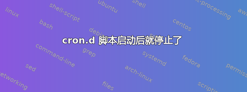 cron.d 脚本启动后就停止了