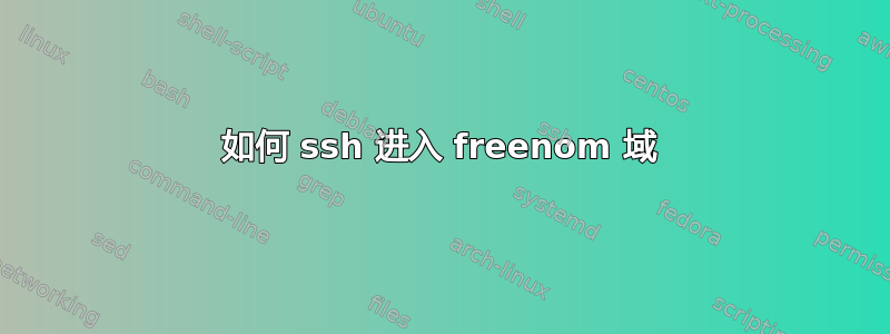 如何 ssh 进入 freenom 域