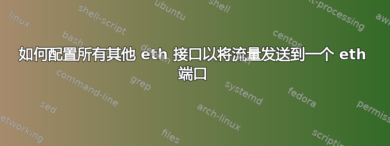 如何配置所有其他 eth 接口以将流量发送到一个 eth 端口