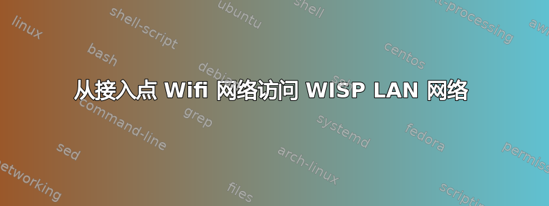 从接入点 Wifi 网络访问 WISP LAN 网络