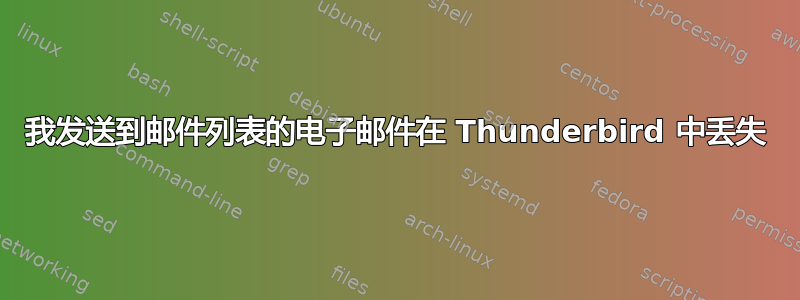 我发送到邮件列表的电子邮件在 Thunderbird 中丢失