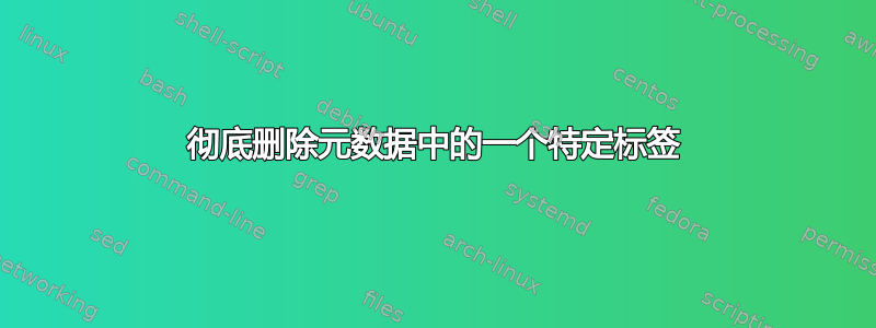 彻底删除元数据中的一个特定标签