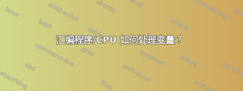 汇编程序/CPU 如何处理变量？