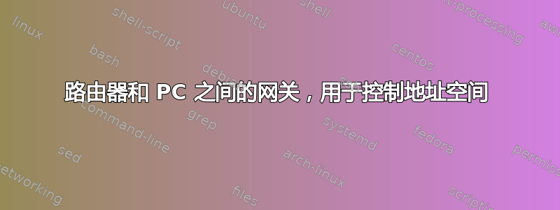 路由器和 PC 之间的网关，用于控制地址空间