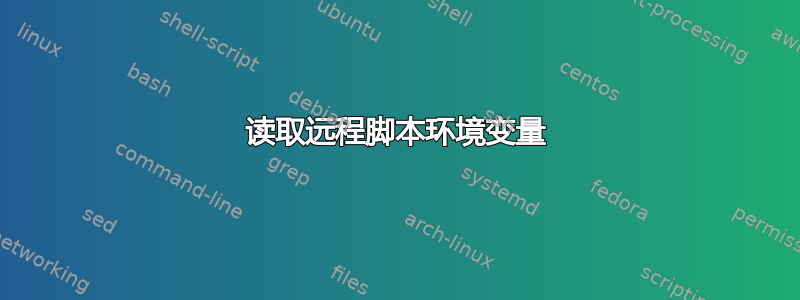 读取远程脚本环境变量