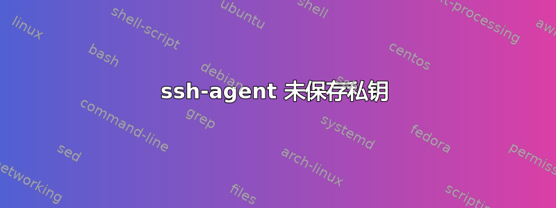 ssh-agent 未保存私钥