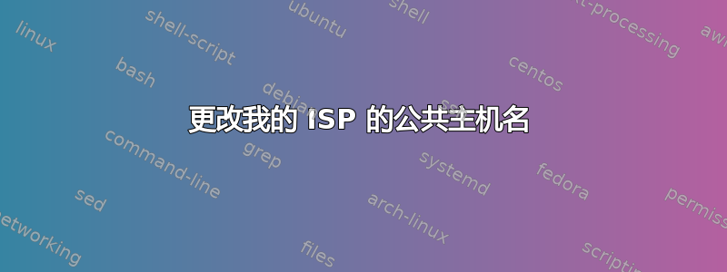 更改我的 ISP 的公共主机名