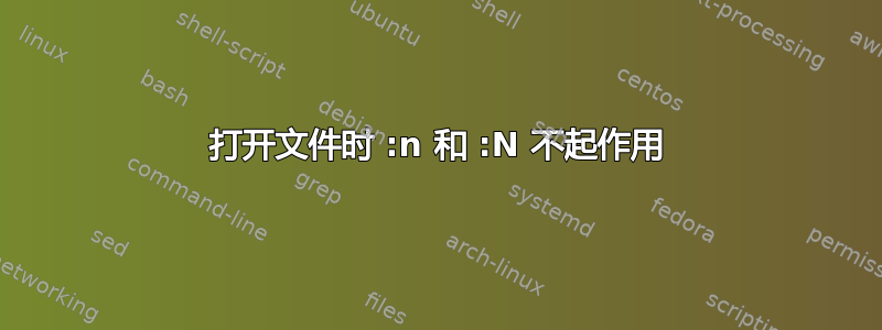 打开文件时 :n 和 :N 不起作用