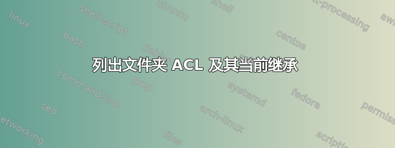 列出文件夹 ACL 及其当前继承