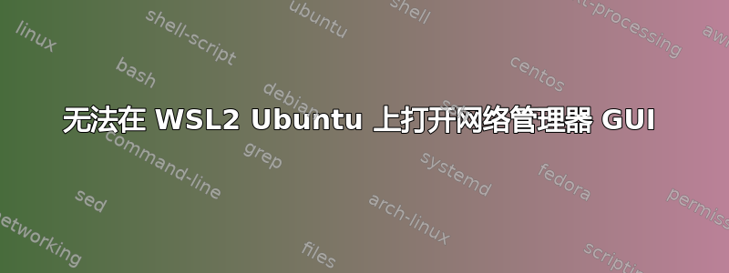 无法在 WSL2 Ubuntu 上打开网络管理器 GUI