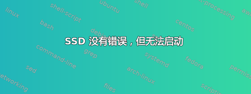 SSD 没有错误，但无法启动