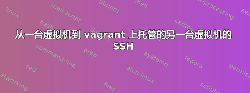 从一台虚拟机到 vagrant 上托管的另一台虚拟机的 SSH