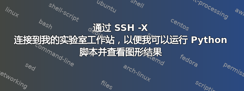 通过 SSH -X 连接到我的实验室工作站，以便我可以运行 Python 脚本并查看图形结果