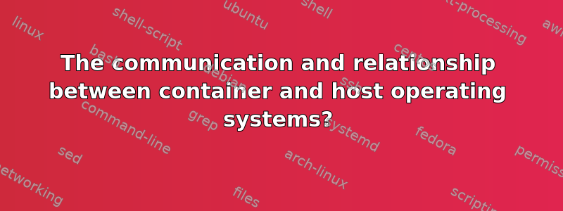 The communication and relationship between container and host operating systems?