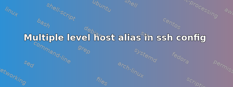 Multiple level host alias in ssh config