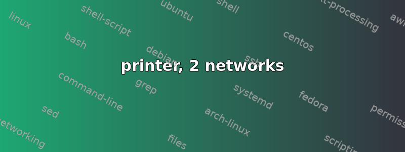 1 printer, 2 networks