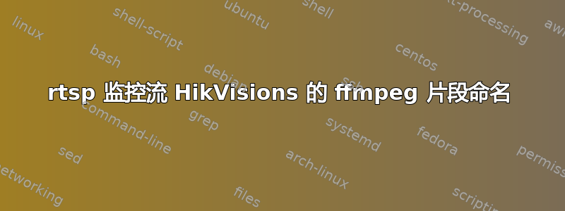 rtsp 监控流 HikVisions 的 ffmpeg 片段命名