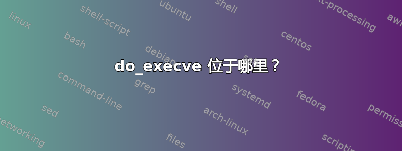 do_execve 位于哪里？