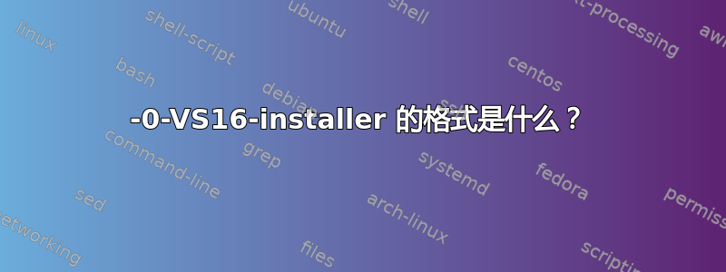 6-0-VS16-installer 的格式是什么？