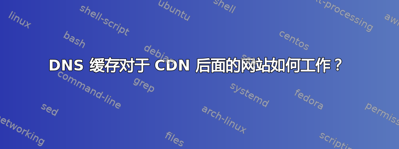 DNS 缓存对于 CDN 后面的网站如何工作？