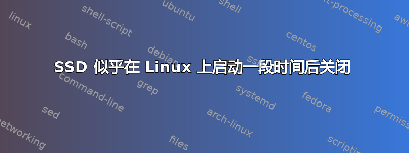 SSD 似乎在 Linux 上启动一段时间后关闭