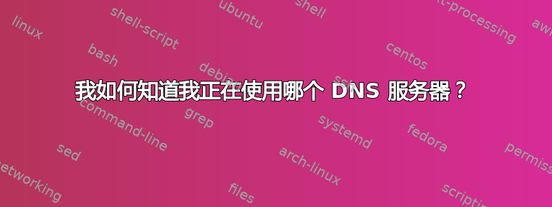 我如何知道我正在使用哪个 DNS 服务器？