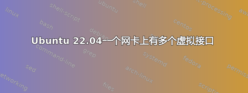 Ubuntu 22.04一个网卡上有多个虚拟接口